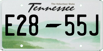 TN license plate E2855J