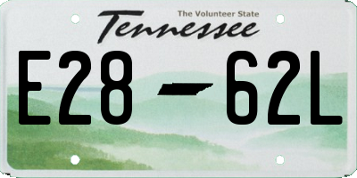 TN license plate E2862L