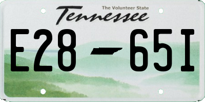 TN license plate E2865I