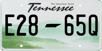 TN license plate E2865Q