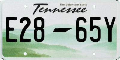 TN license plate E2865Y