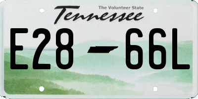 TN license plate E2866L