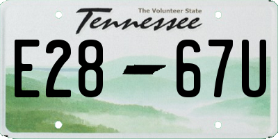 TN license plate E2867U