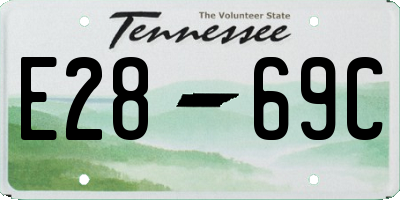 TN license plate E2869C