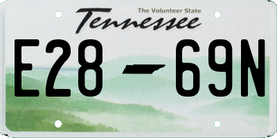 TN license plate E2869N
