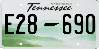 TN license plate E2869O