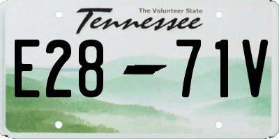 TN license plate E2871V