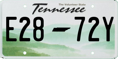 TN license plate E2872Y