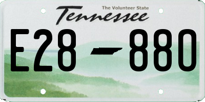 TN license plate E2888O