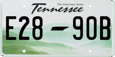 TN license plate E2890B