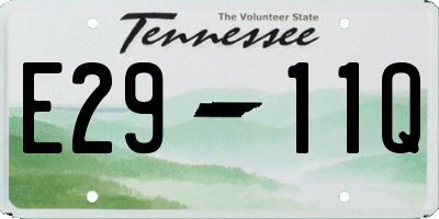 TN license plate E2911Q