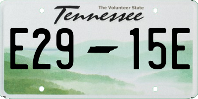 TN license plate E2915E