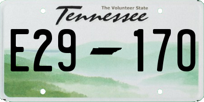 TN license plate E2917O