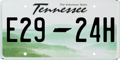 TN license plate E2924H