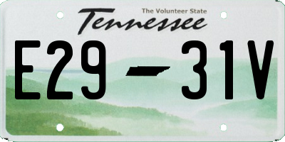 TN license plate E2931V