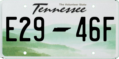 TN license plate E2946F