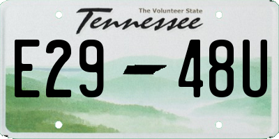 TN license plate E2948U