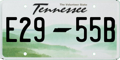 TN license plate E2955B