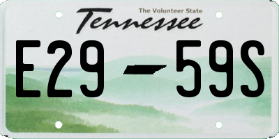 TN license plate E2959S