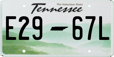 TN license plate E2967L