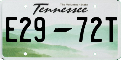 TN license plate E2972T
