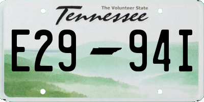 TN license plate E2994I