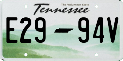 TN license plate E2994V