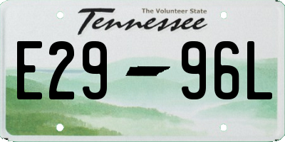 TN license plate E2996L