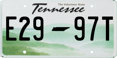 TN license plate E2997T