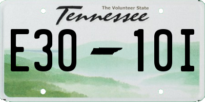 TN license plate E3010I