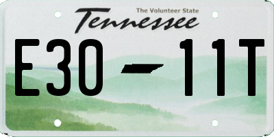 TN license plate E3011T