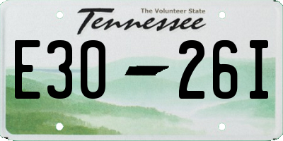 TN license plate E3026I
