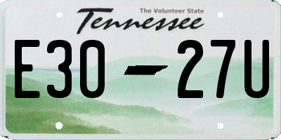 TN license plate E3027U
