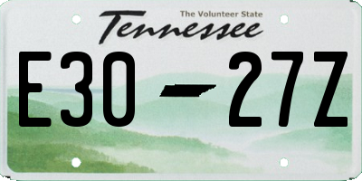 TN license plate E3027Z