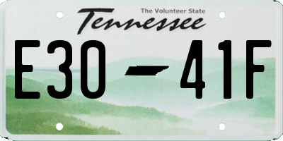 TN license plate E3041F