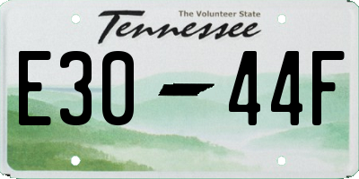 TN license plate E3044F