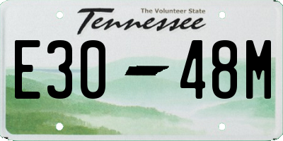 TN license plate E3048M
