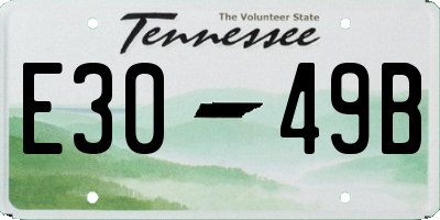 TN license plate E3049B