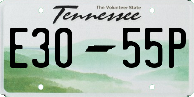 TN license plate E3055P