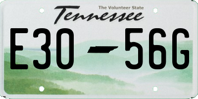 TN license plate E3056G