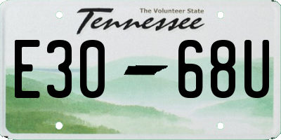 TN license plate E3068U