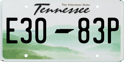TN license plate E3083P