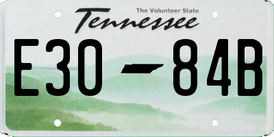 TN license plate E3084B