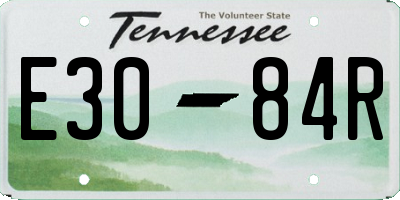 TN license plate E3084R