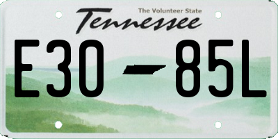 TN license plate E3085L