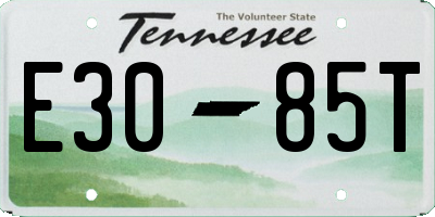 TN license plate E3085T