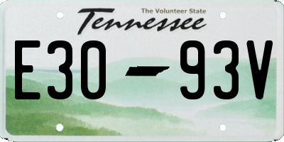 TN license plate E3093V