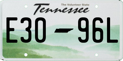 TN license plate E3096L