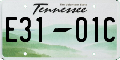 TN license plate E3101C