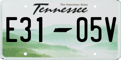 TN license plate E3105V
